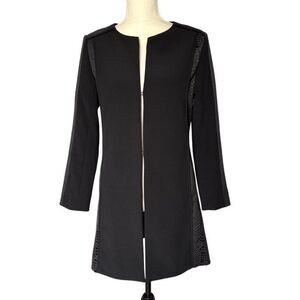 Lucy Paris Black Long Jacket 3/4 Sleeve Casual Formal